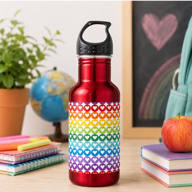 Rainbow Colours  | Cute Back to School 532 Ml Water Bottle (Rainbow Colors | Cute Back to School Stainless Steel Water Bottle)