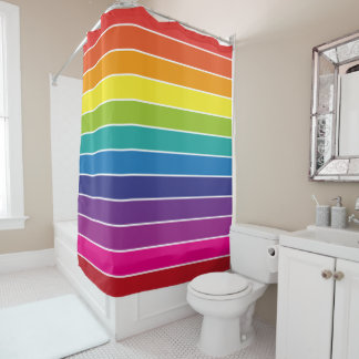 Rainbow Colours Design  Shower Curtain