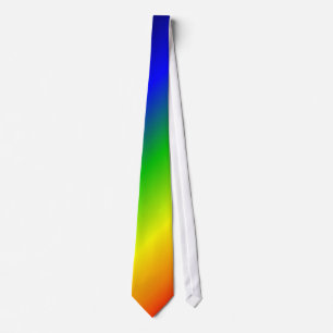 Rainbow Colours Diagonal Red Up Tie