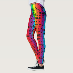 Rainbow Colours Dominoes Leggings