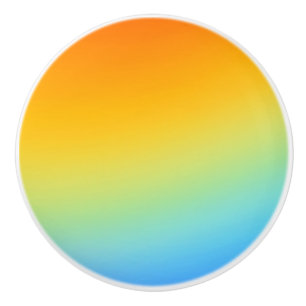 rainbow colours door knob