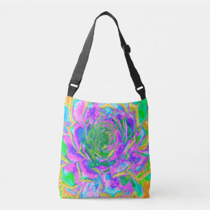 Rainbow Colours Fiesta Succulent Sedum Rosette Crossbody Bag