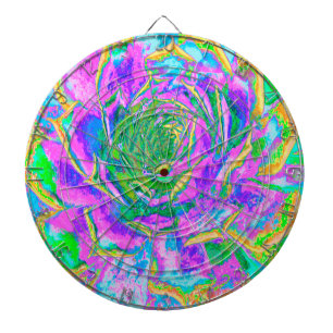 Rainbow Colours Fiesta Succulent Sedum Rosette Dartboard