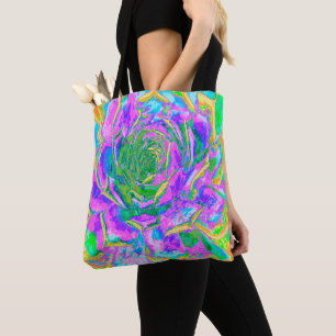 Rainbow Colours Fiesta Succulent Sedum Rosette Tote Bag
