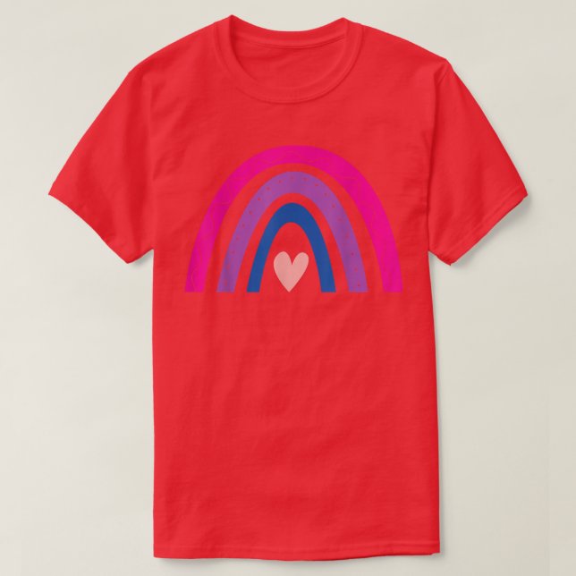 Rainbow Colours Flag Pride  Bisexual Bi T-Shirt (Design Front)