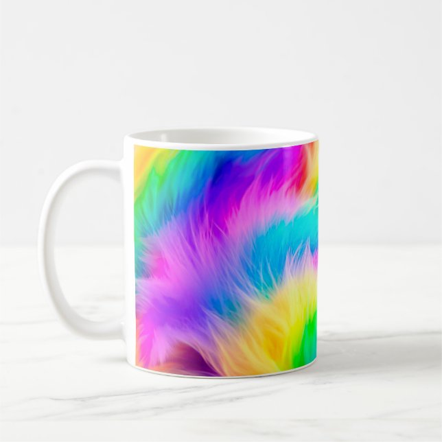 Rainbow Colours Fur Design-75293 Coffee Mug (Left)