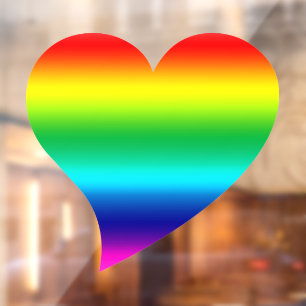 Rainbow colours gay pride big lgbtq heart 