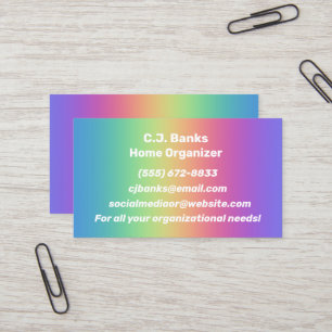 Rainbow Colours Gradient Business Cards