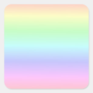 Rainbow Colours Horizontal Design Square Sticker