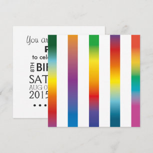 Rainbow Colours Invitation
