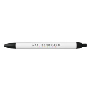 Rainbow Colours Kindergarten Teacher Black Ink Pen