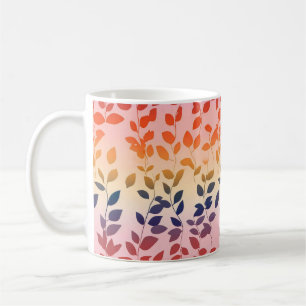 Rainbow Colours Leaves Coffee Mug