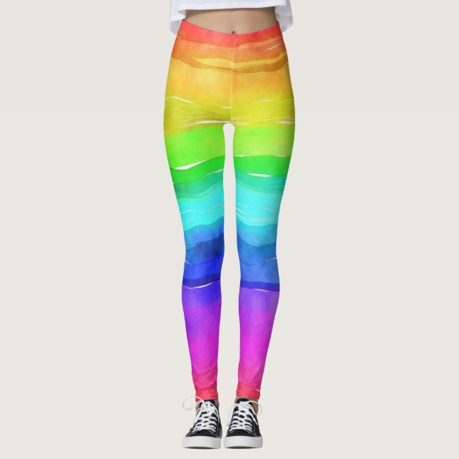 Rainbow Colours Leggings (Front)