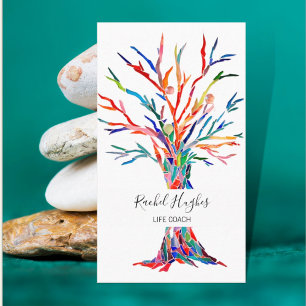 Rainbow Colours Life Coach Business Card