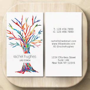 Rainbow Colours Life Coach Business Card