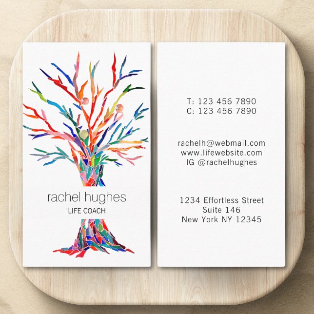 Rainbow Colours Life Coach Business Card (Creator Uploaded)