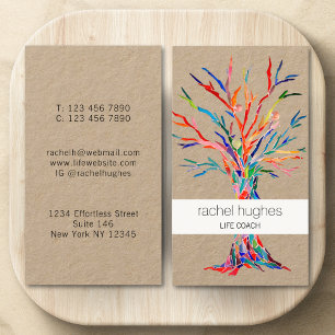Rainbow Colours Life Coach Kraft Business Card