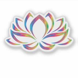 Rainbow colours lotus flower shape