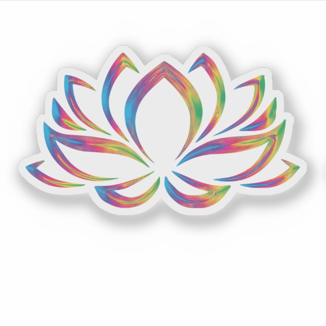 Rainbow colours lotus flower shape (Front)