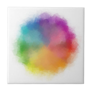 Rainbow Colours Modern Abstract Template Elegant Ceramic Tile
