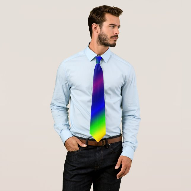 Rainbow Colours Pattern Tie (In Situ)