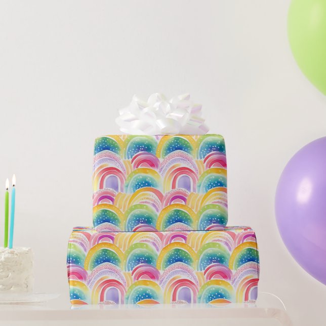  Rainbow Colours Pattern  Wrapping Paper (Party Gifts)