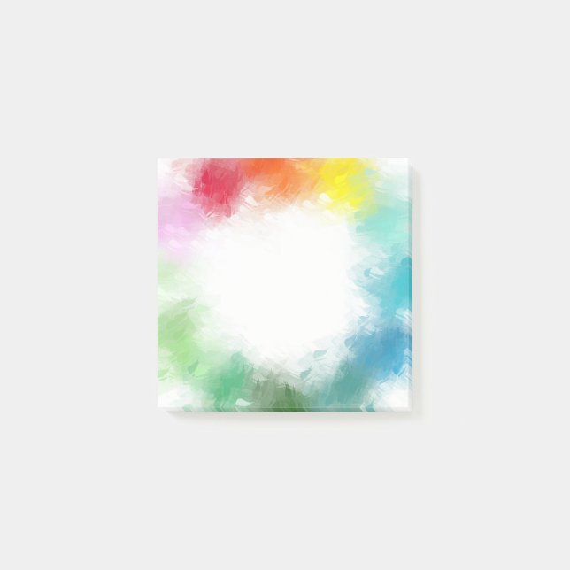 Rainbow Colours Pink Red Orange Yellow Blue Green Post-it Notes (Front)