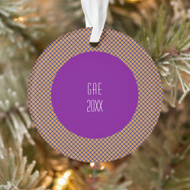 Rainbow Colours Plaid Tartan Pattern Ornament (Tree)