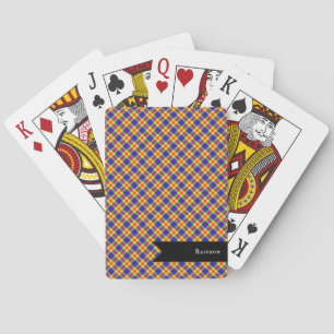 Rainbow Colours Plaid Tartan Pattern Playing Cards