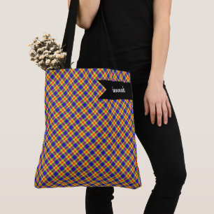 Rainbow Colours Plaid Tartan Pattern Tote Bag