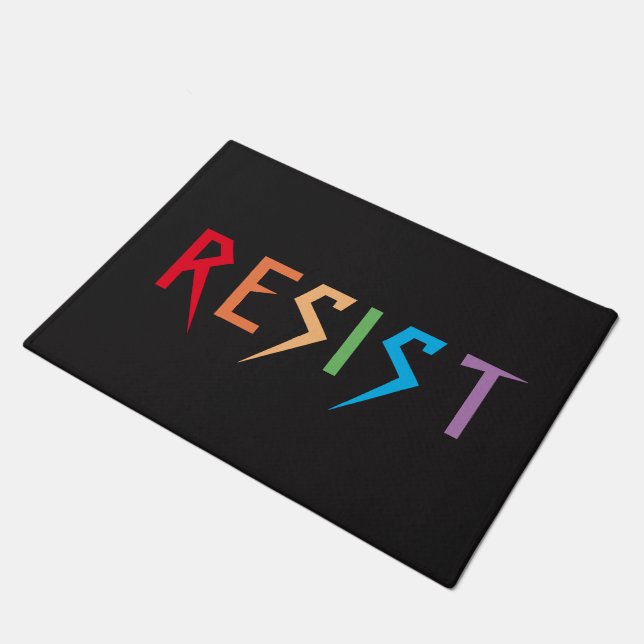 Rainbow Colours Resist Door Mat (Angled)