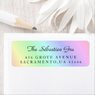 Rainbow Colours Return Address Label