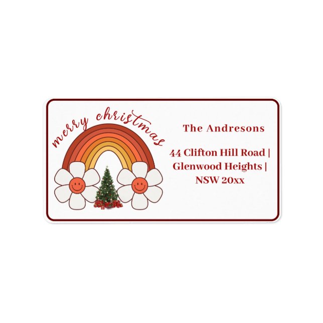 Rainbow Colours Return Address Label (Front)