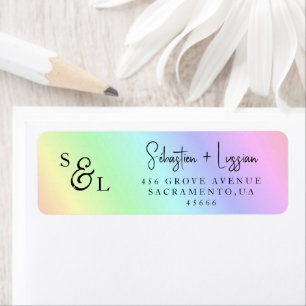 Rainbow Colours Return Address Label