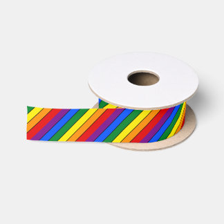 Rainbow colours ribbon satin ribbon