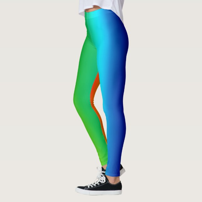 Rainbow Colours Spectrum Leggings (Left)