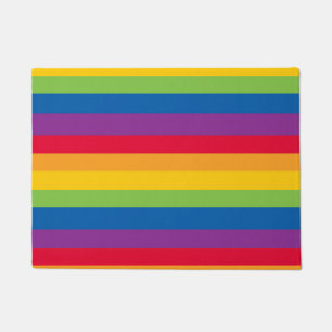 Rainbow Colours Stripes Doormat