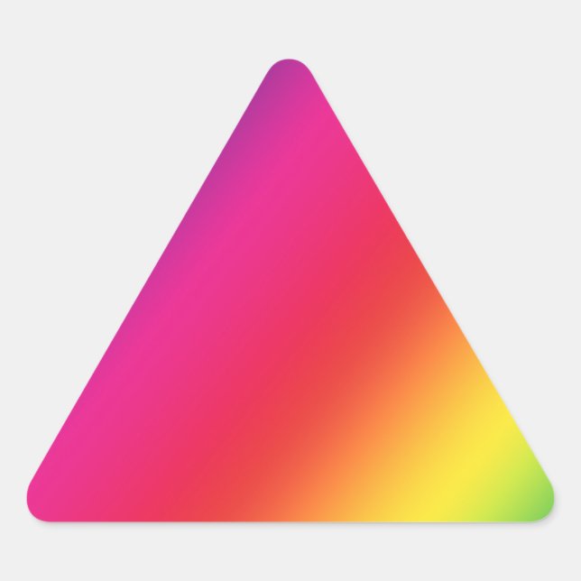 Rainbow Colours Triangle Sticker (Front)