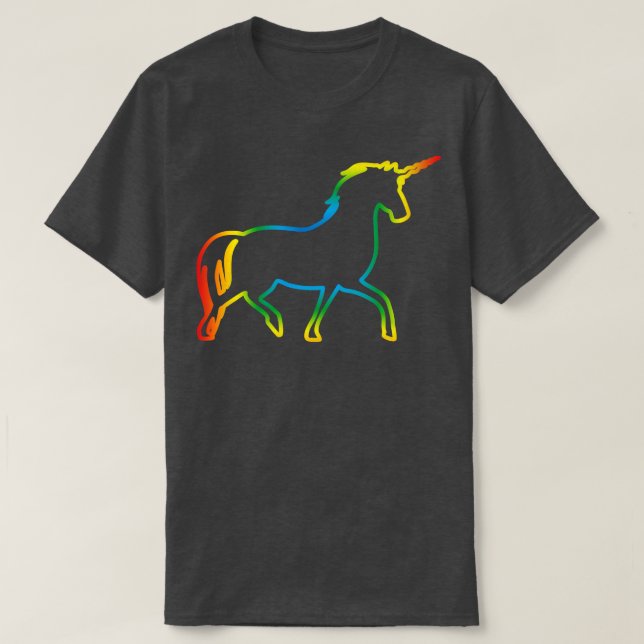 rainbow colours unicorn 12 T-Shirt (Design Front)