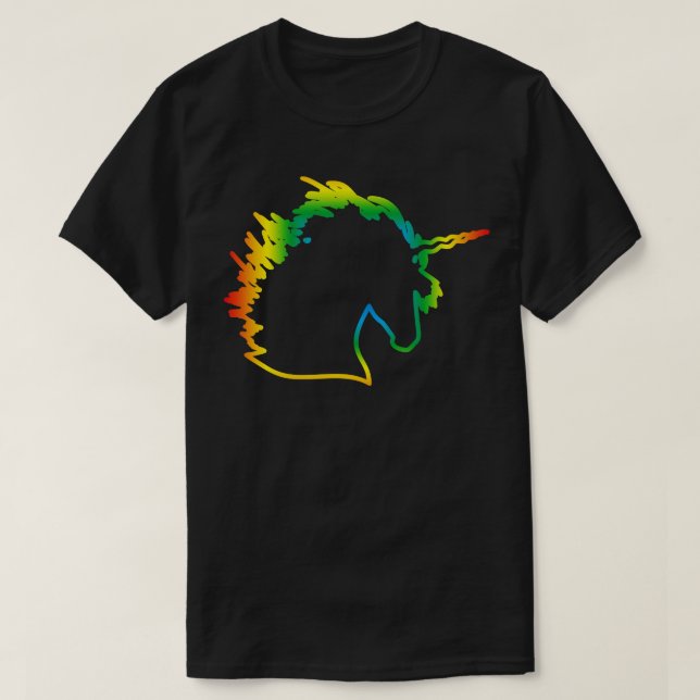 rainbow colours unicorn 5 T-Shirt (Design Front)