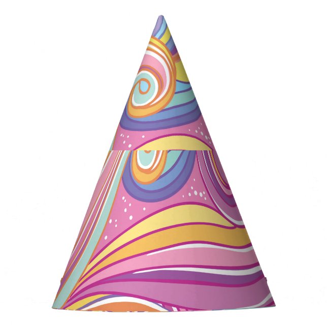 Rainbow Comet: Magical Dreamy Sky. Party Hat (Front)