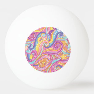 Rainbow Comet: Magical Dreamy Sky. Ping Pong Ball