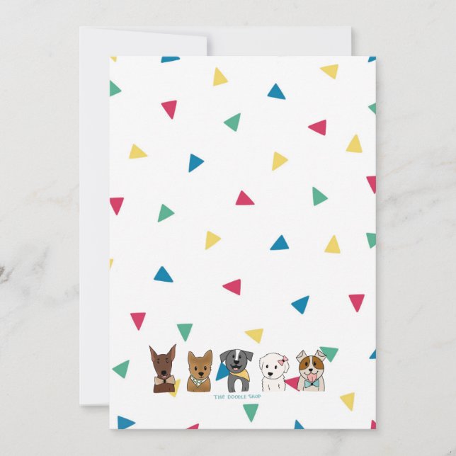 Rainbow Confetti/Puppy Friends Card (Front)