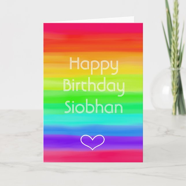 Rainbow Congratulations Birthday Any Occasion Card (Front)