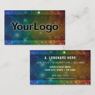 Rainbow Cosmic Galaxy Stars Artisan Company Logo  Business Card