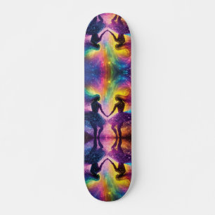 Rainbow Cosmic Lovers Galaxy Feminine Energy Sk8r Skateboard