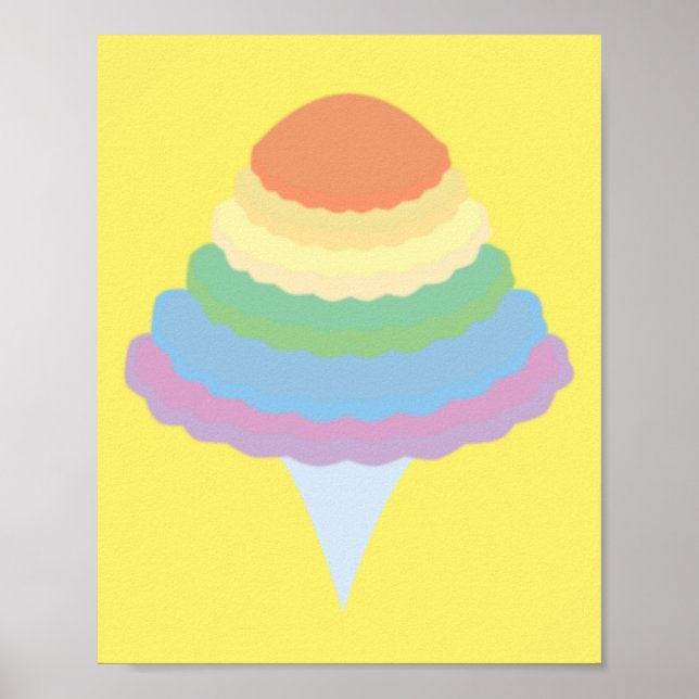 Rainbow Cotton Candy  Poster (Front)
