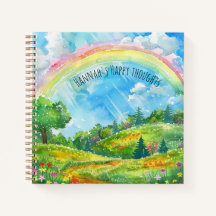 Rainbow Countryside Happy Thoughts Mental Health 