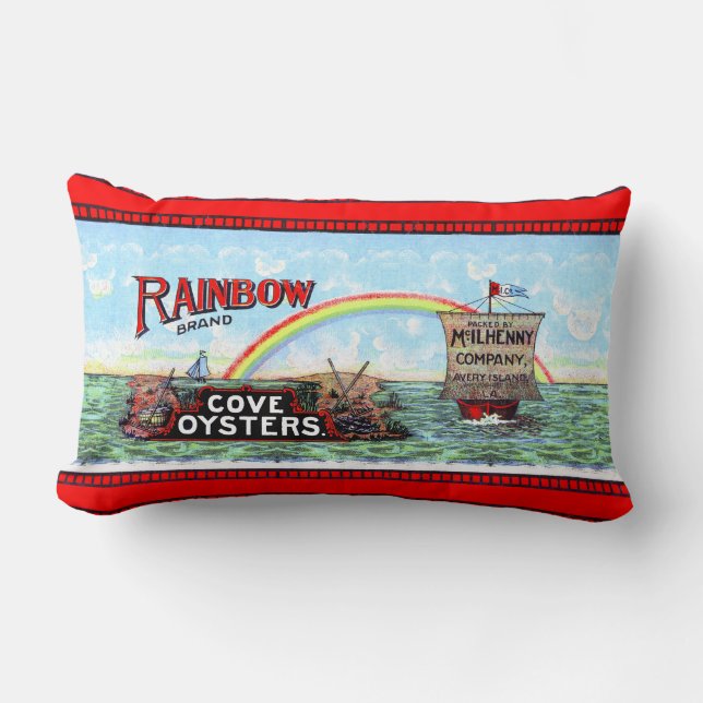 Rainbow Cove Oysters Lumbar Cushion (Front)