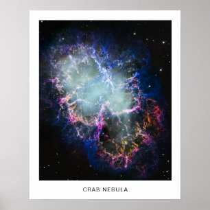 Rainbow Crab Nebula Photo with Name 16X20 Poster